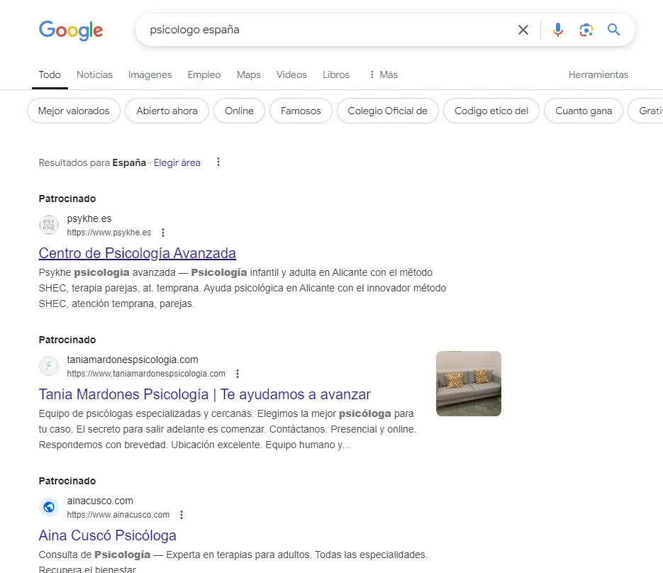 publicidad y marketing para psicología