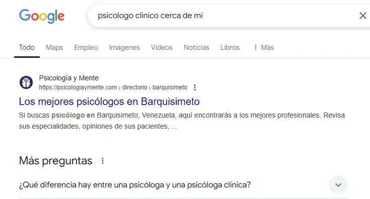 Ejemplo de marketing para psicólogos